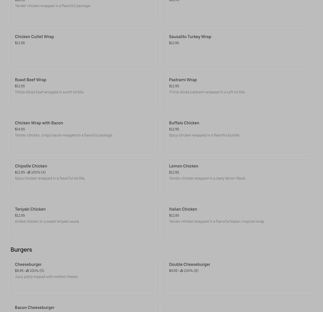 Yummy Gourmet Deli 1 Menu