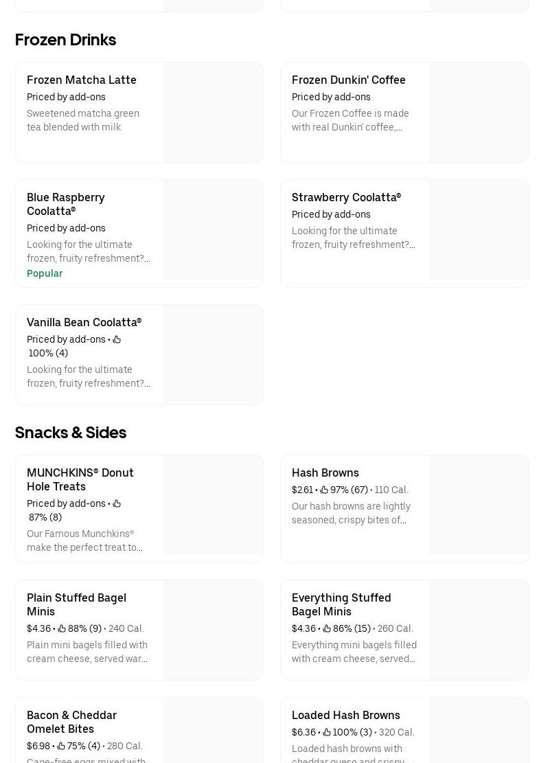 ATM Dunkin Donuts- 699 Morris Park Menu