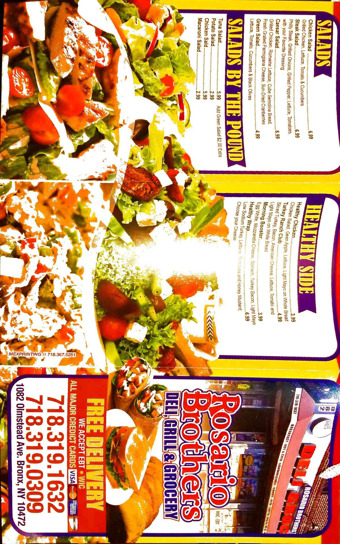 Rosario Deli Market Menu