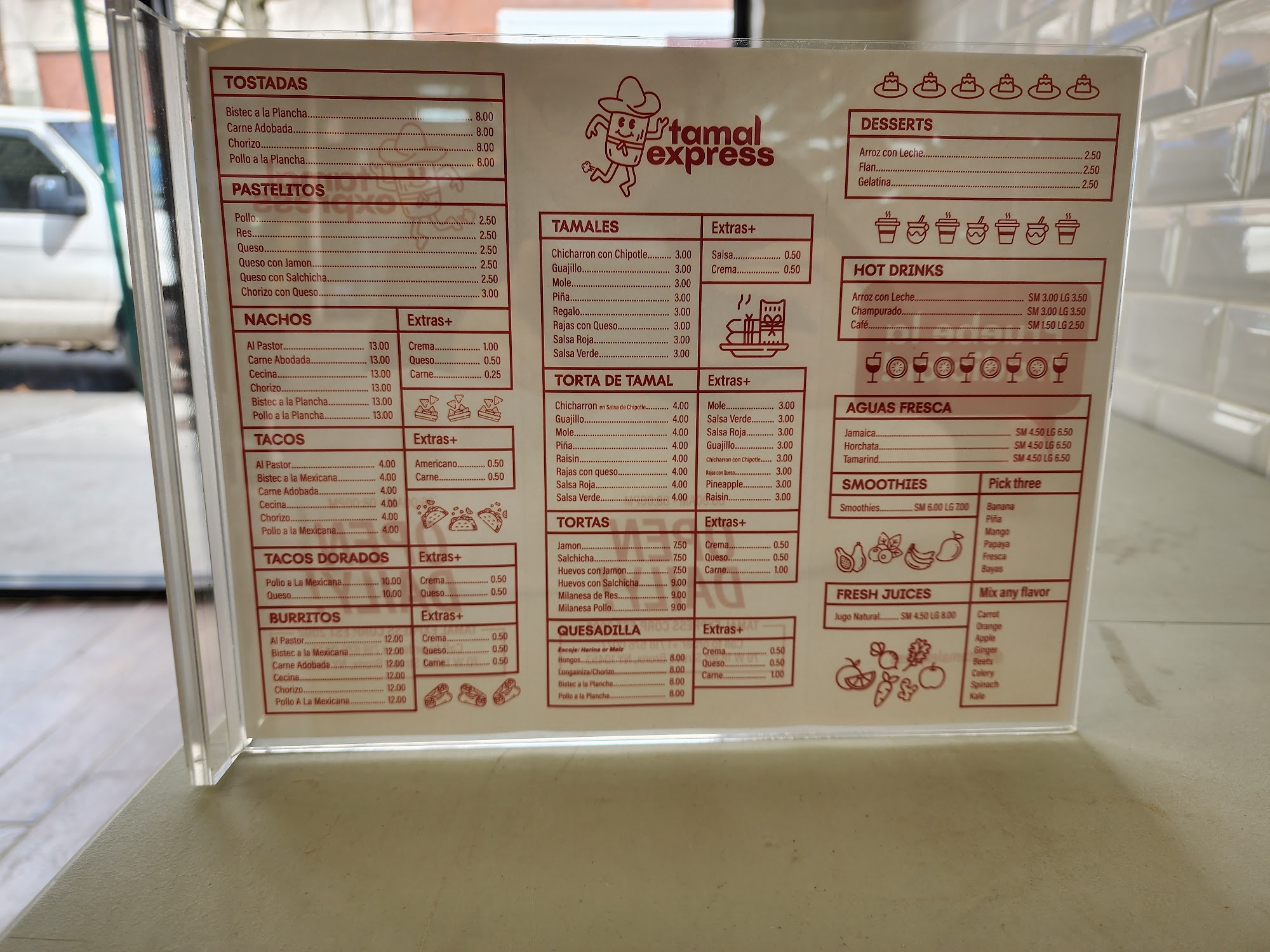 Tamal Express Menu