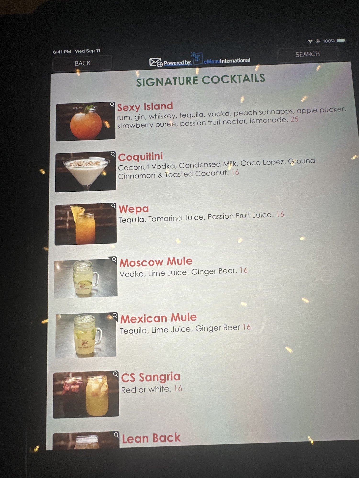 Sobro Garden Menu