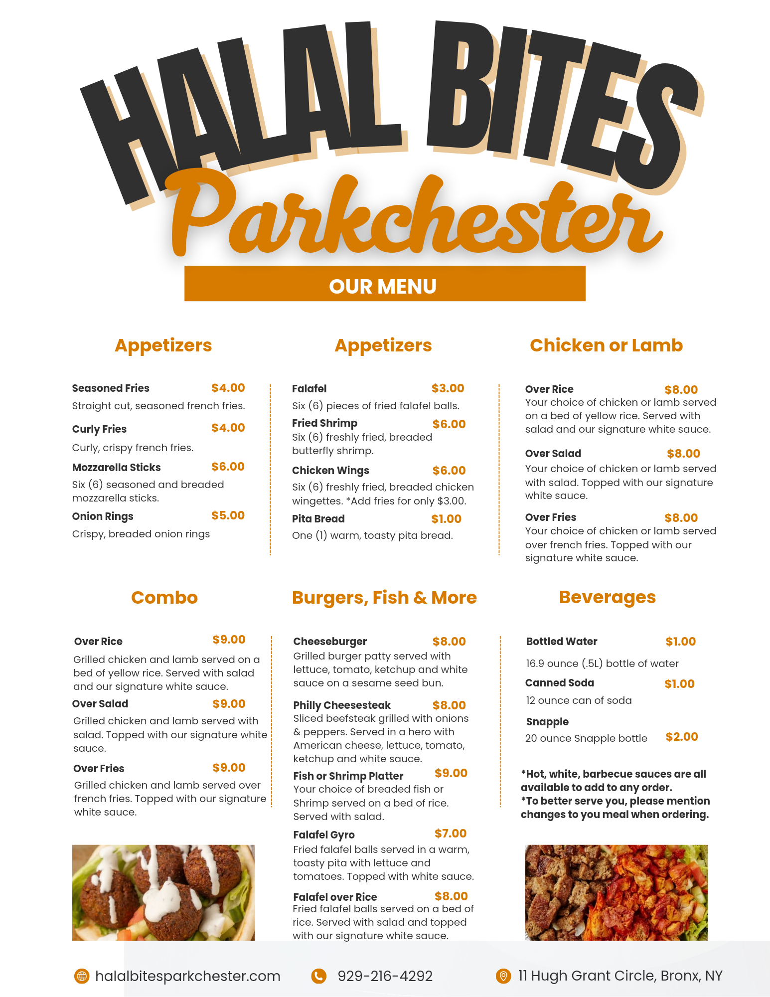 Halal Bites Parkchester Menu