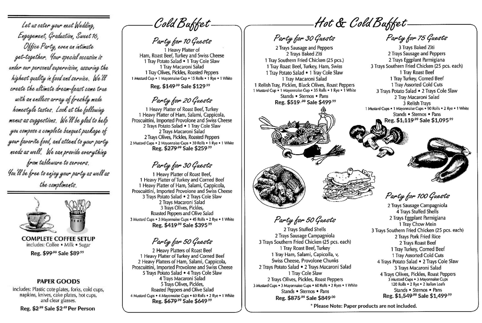 Dominick's S & D Caterers 1514 Crosby Ave, Bronx