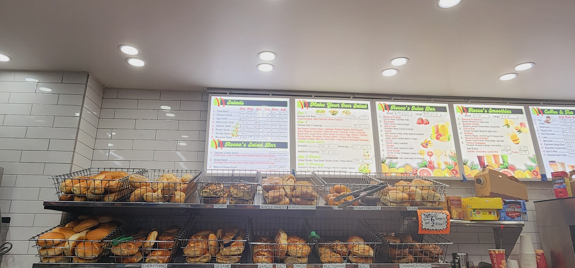Rocco's Bagels, Deli & Grill Menu