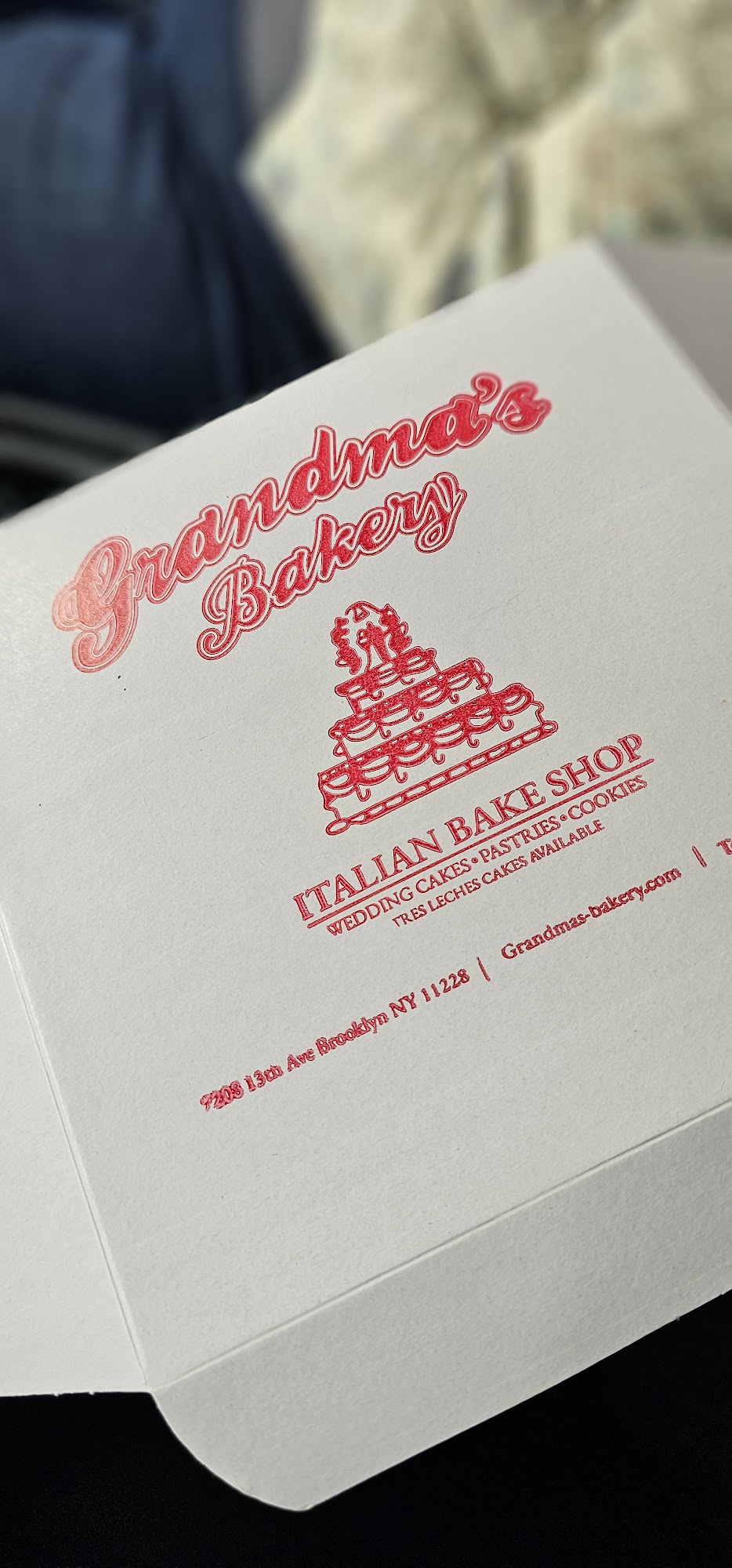 Grandma's Bakery Menu
