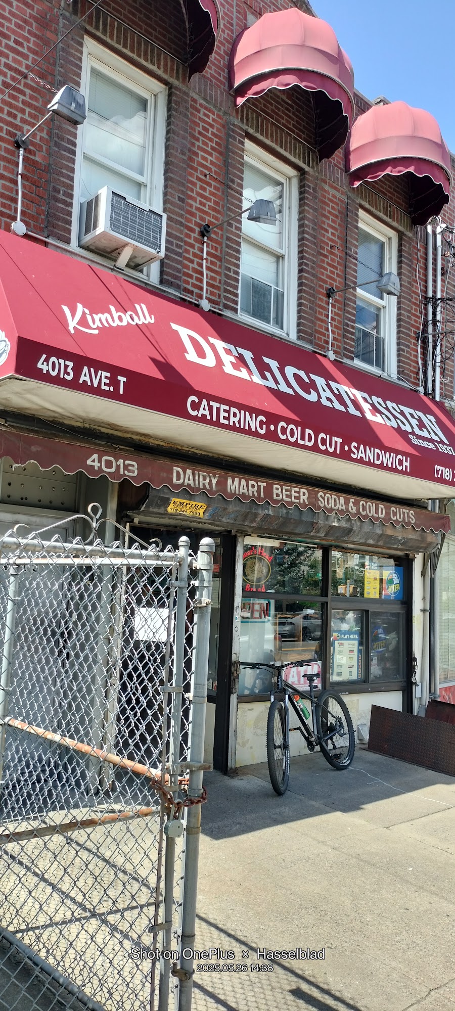 Kimball Delicatessen Menu