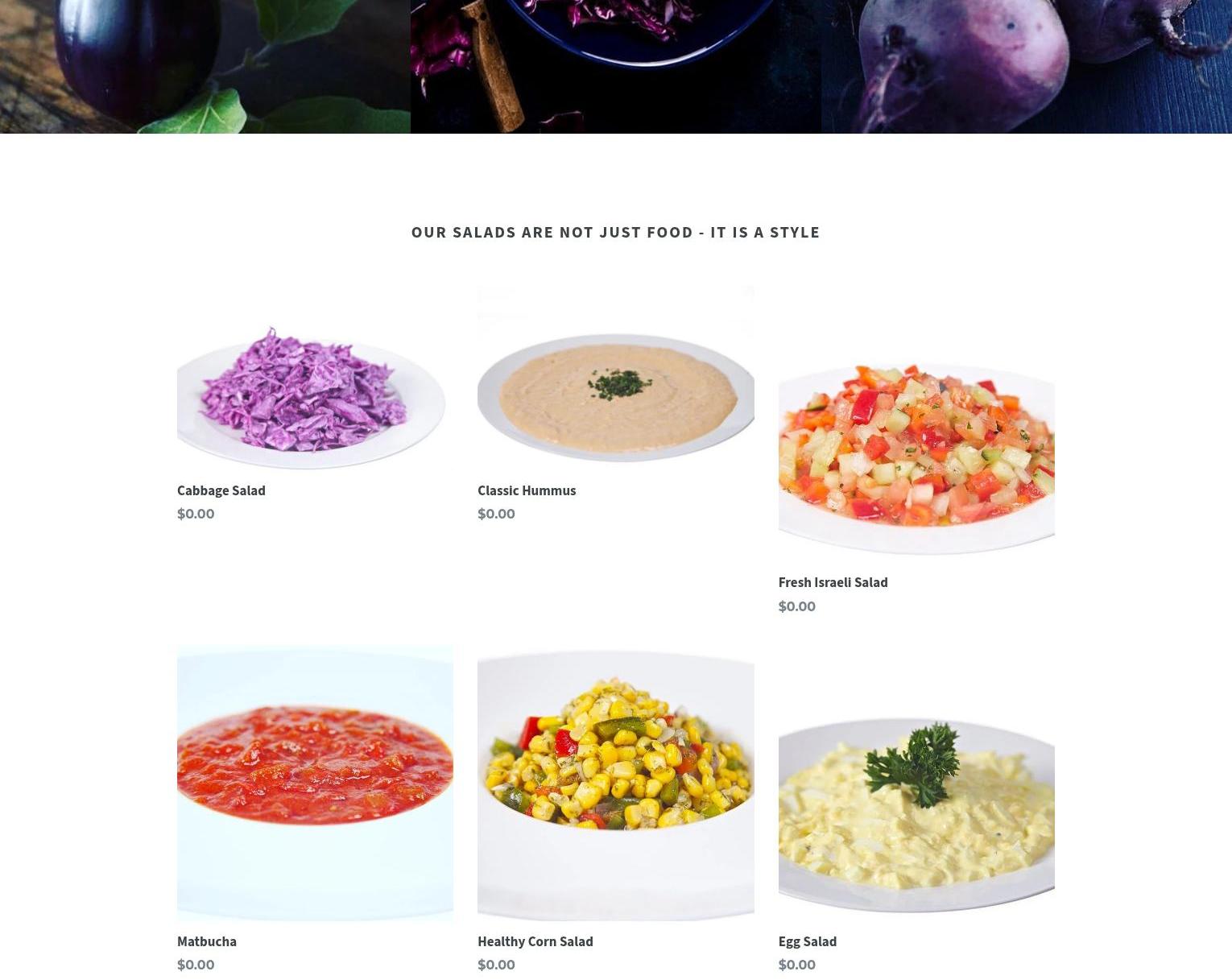 House Of Salads Menu