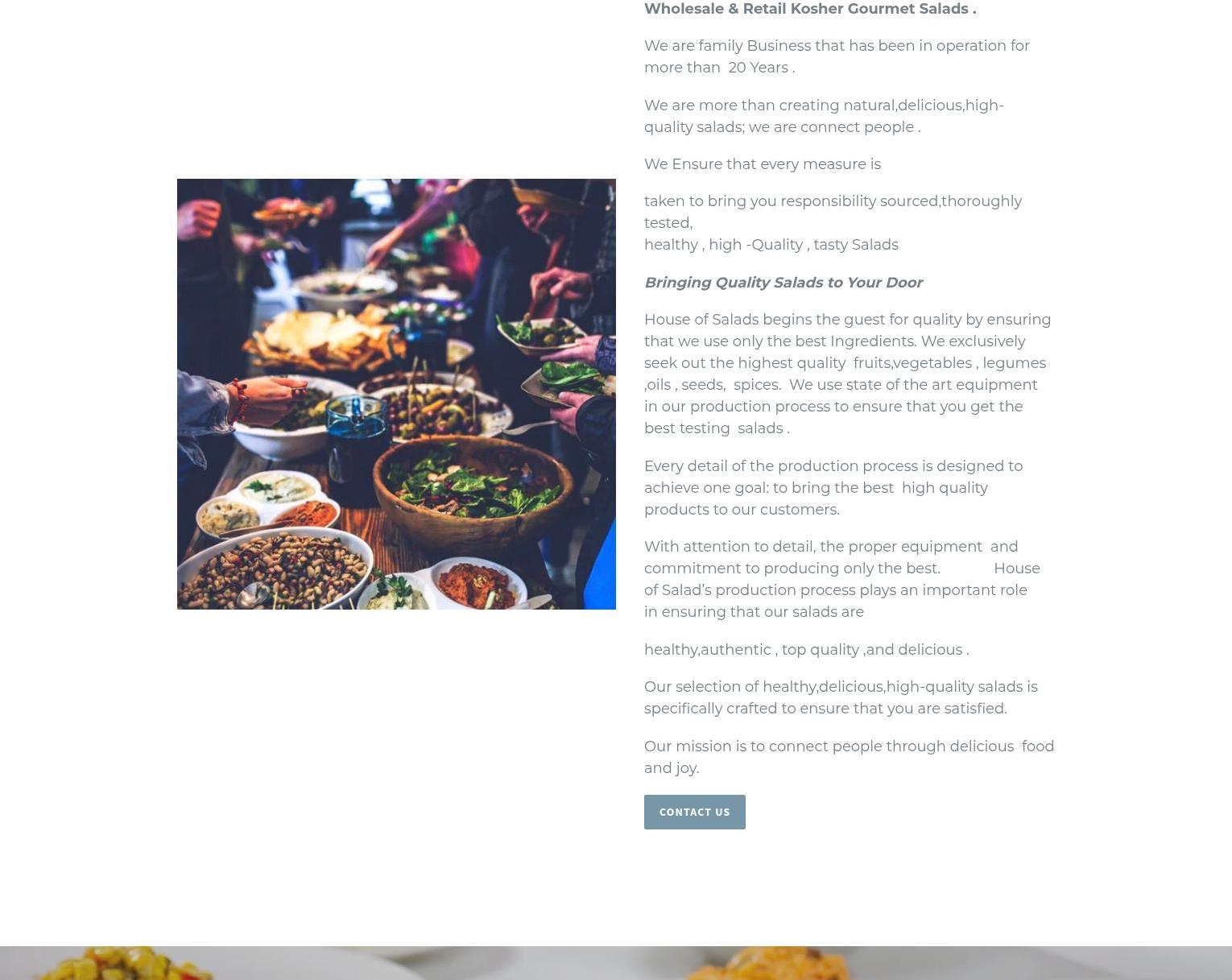 House Of Salads Menu