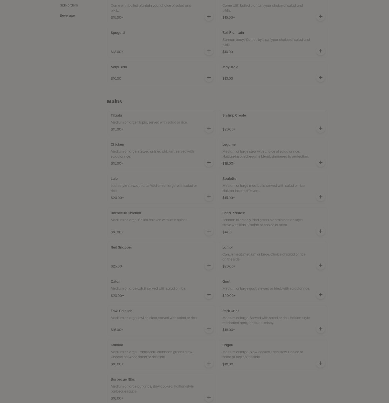 Fresh & Delicious Menu