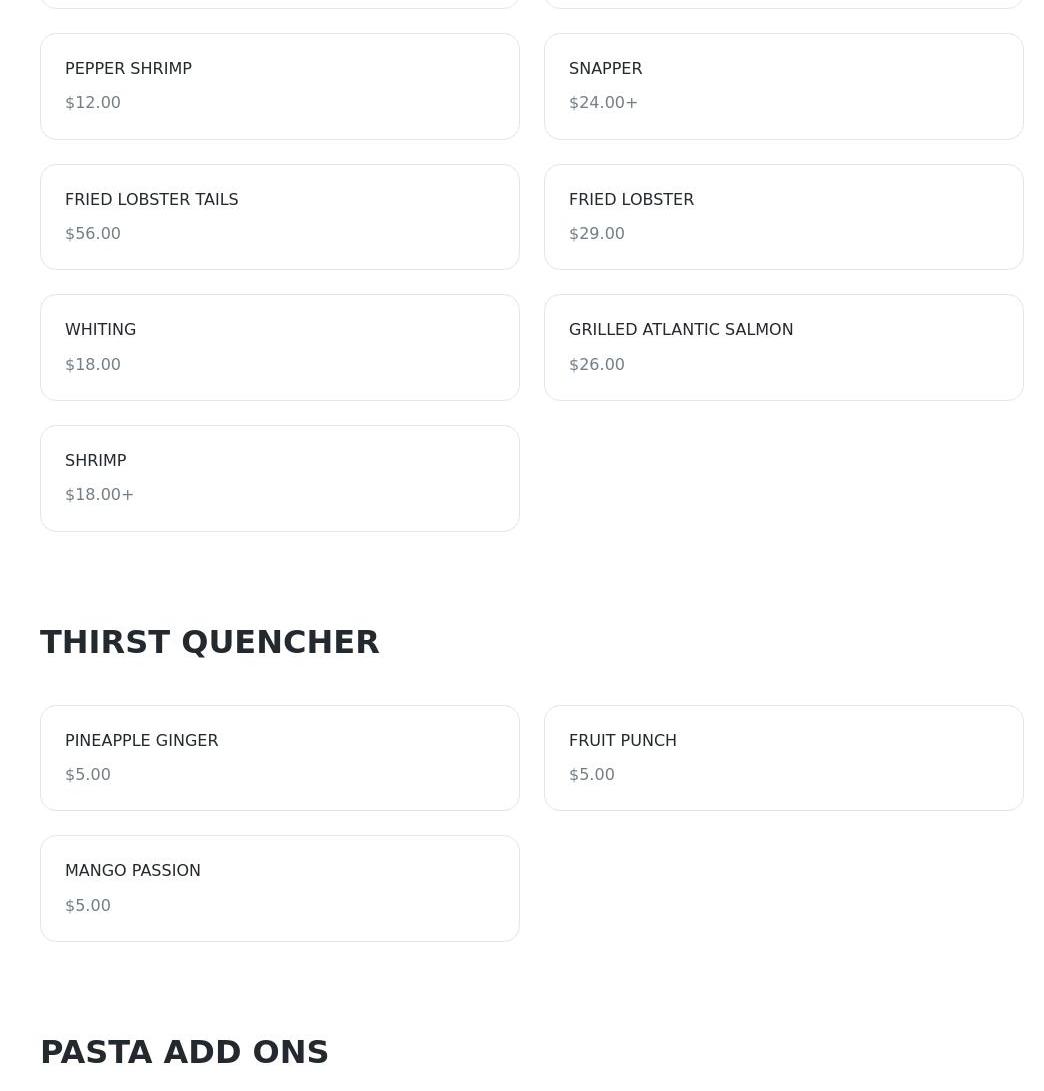 Divalicious savory cusine Menu