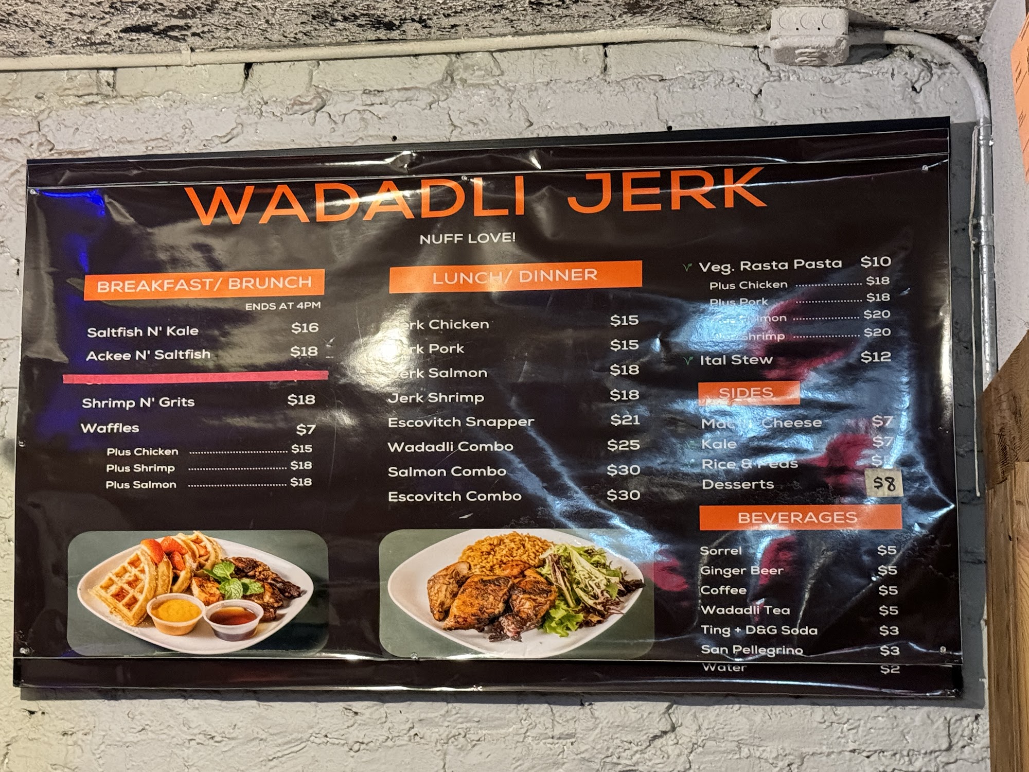 Wadadli Jerk Menu