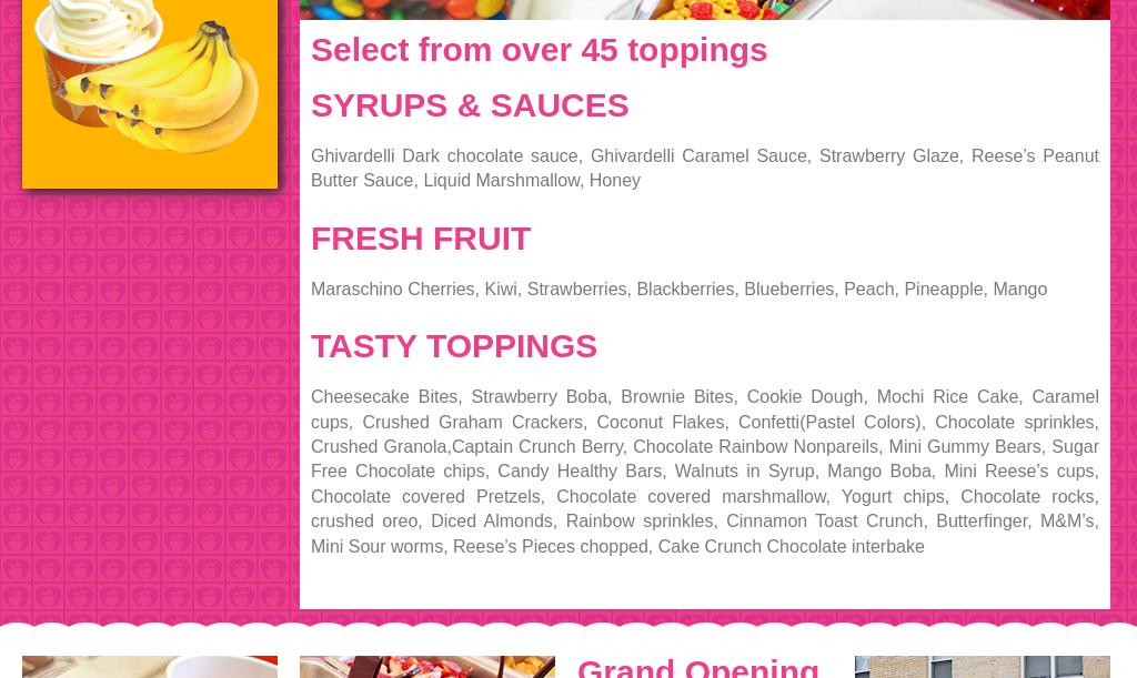 Fruitti Yummi Menu