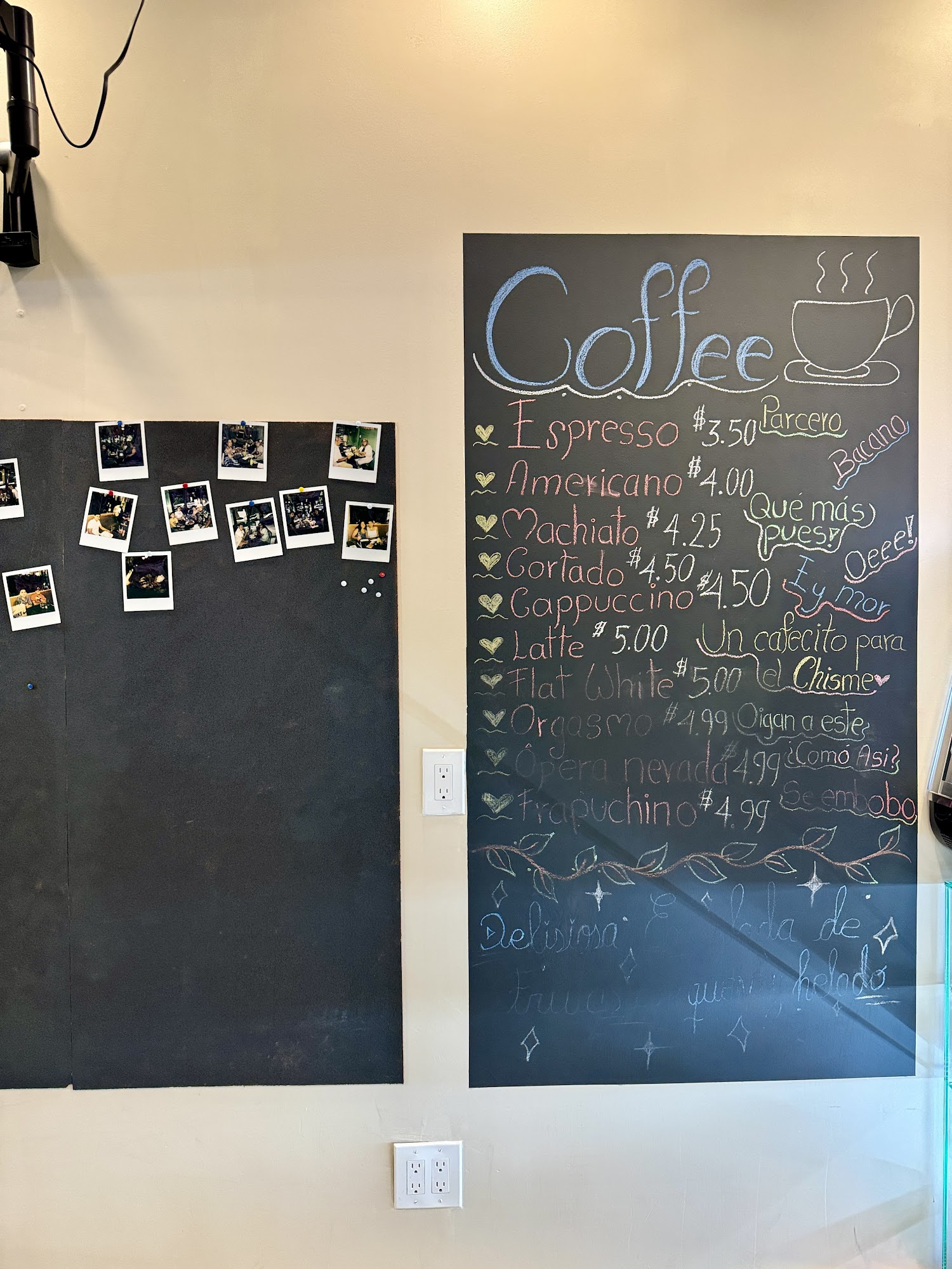 Sabores de mi tierra Menu