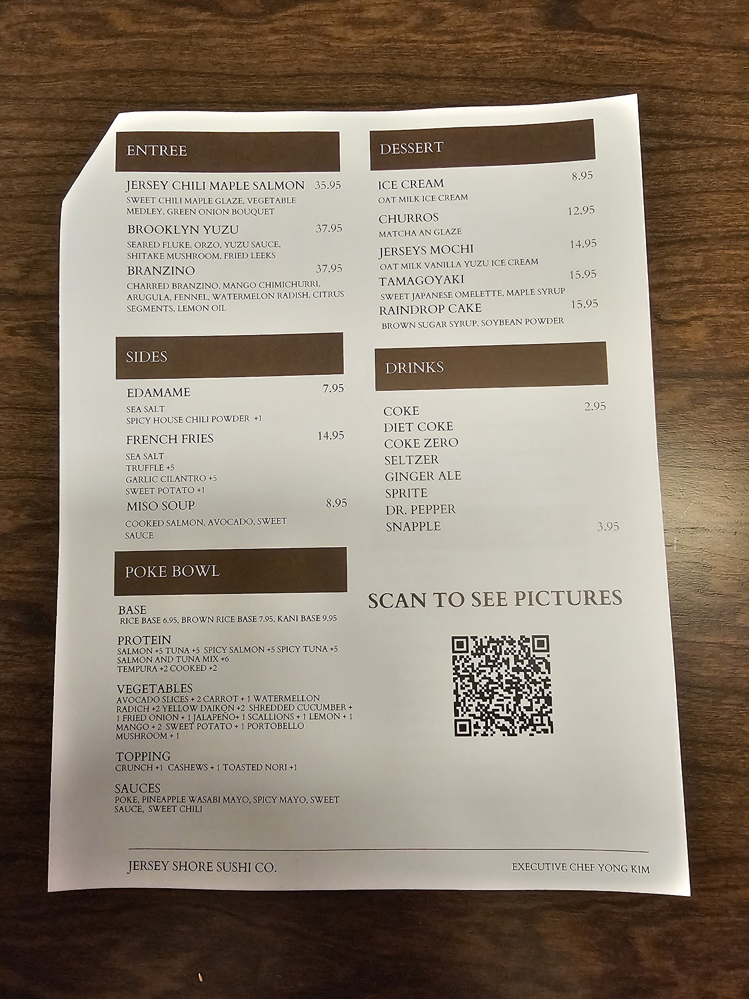 Jersey Shore Sushi Co. (Brooklyn) Menu