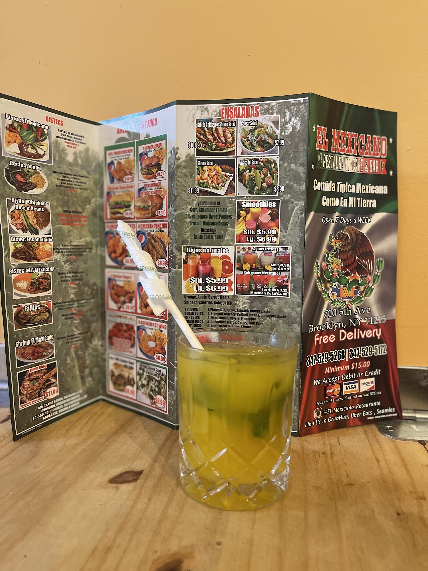 El Mexicano Restaurante & Cafe Bar Menu