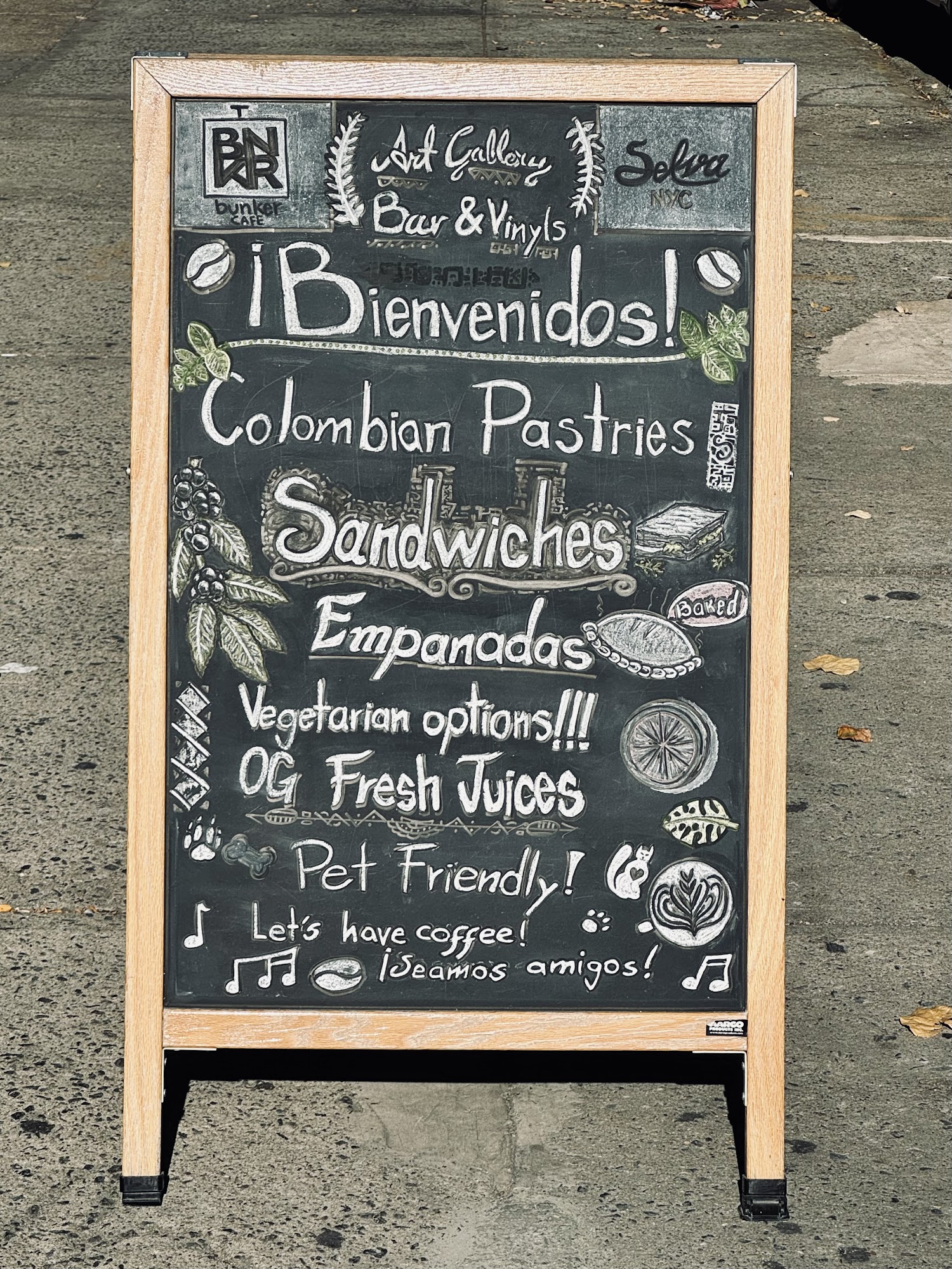 The Bunker Cafe BK Menu