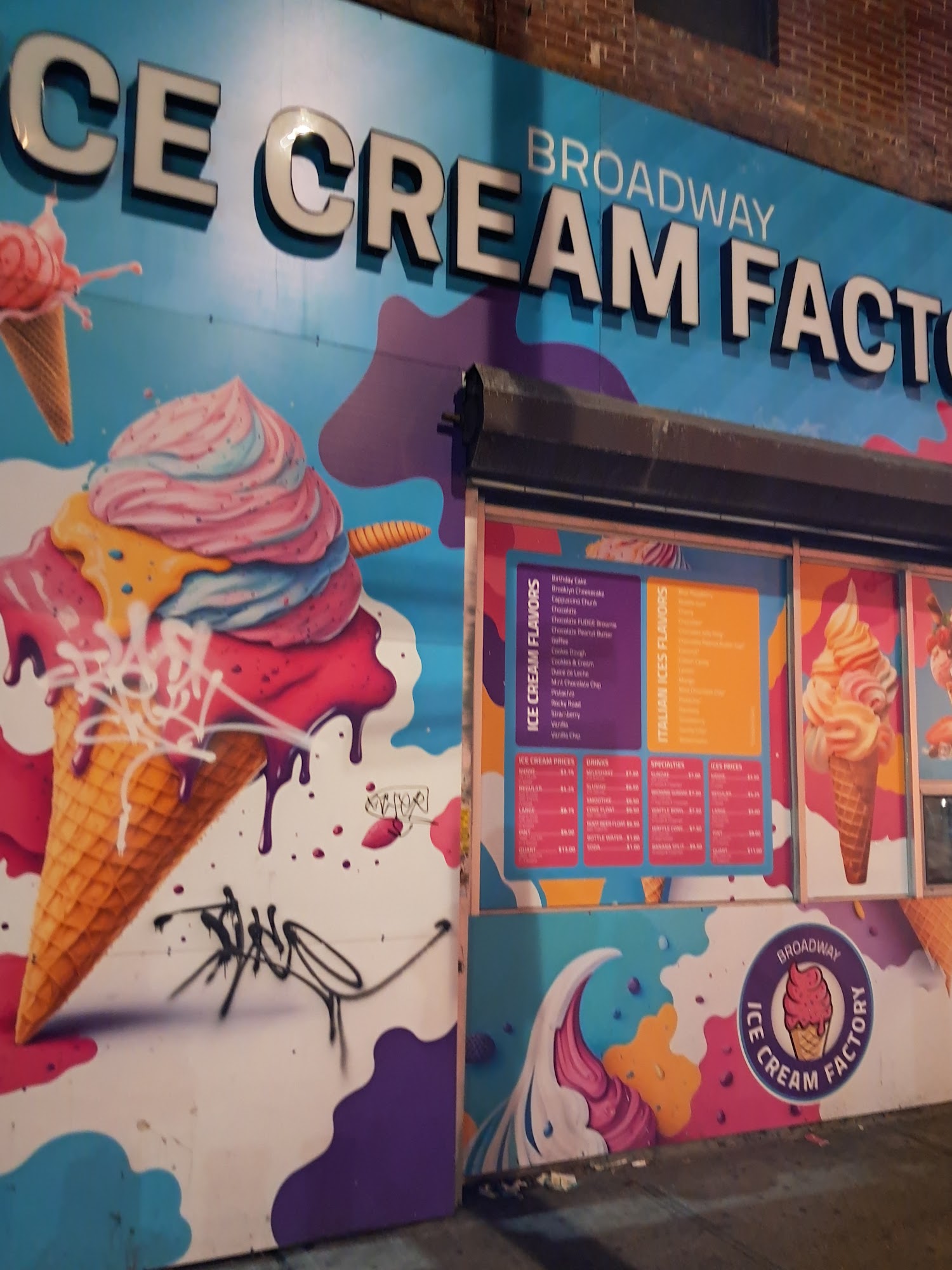 BROADWAY ICE CREAM FACTORY Menu