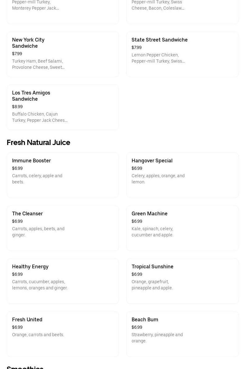 V Convenience Deli & Grill Menu