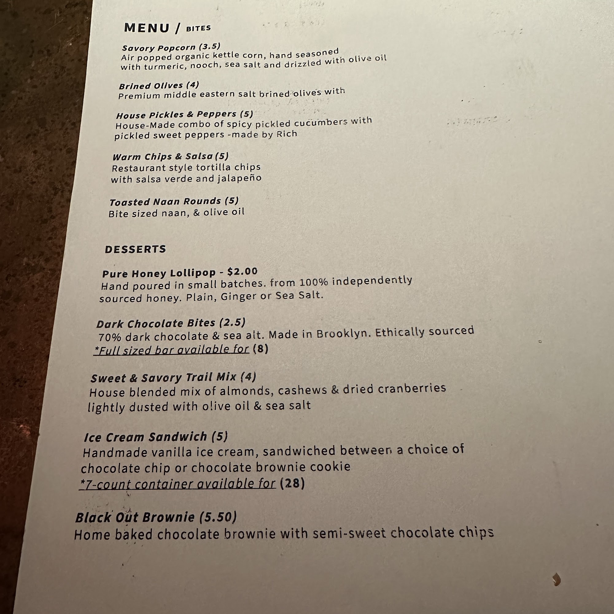 DeepDive BK Menu