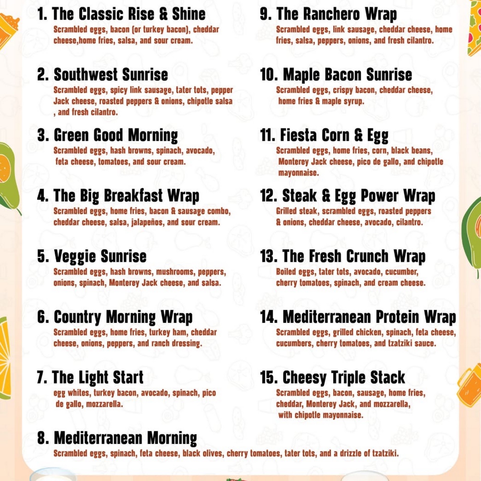 Yummy Picks Deli Menu
