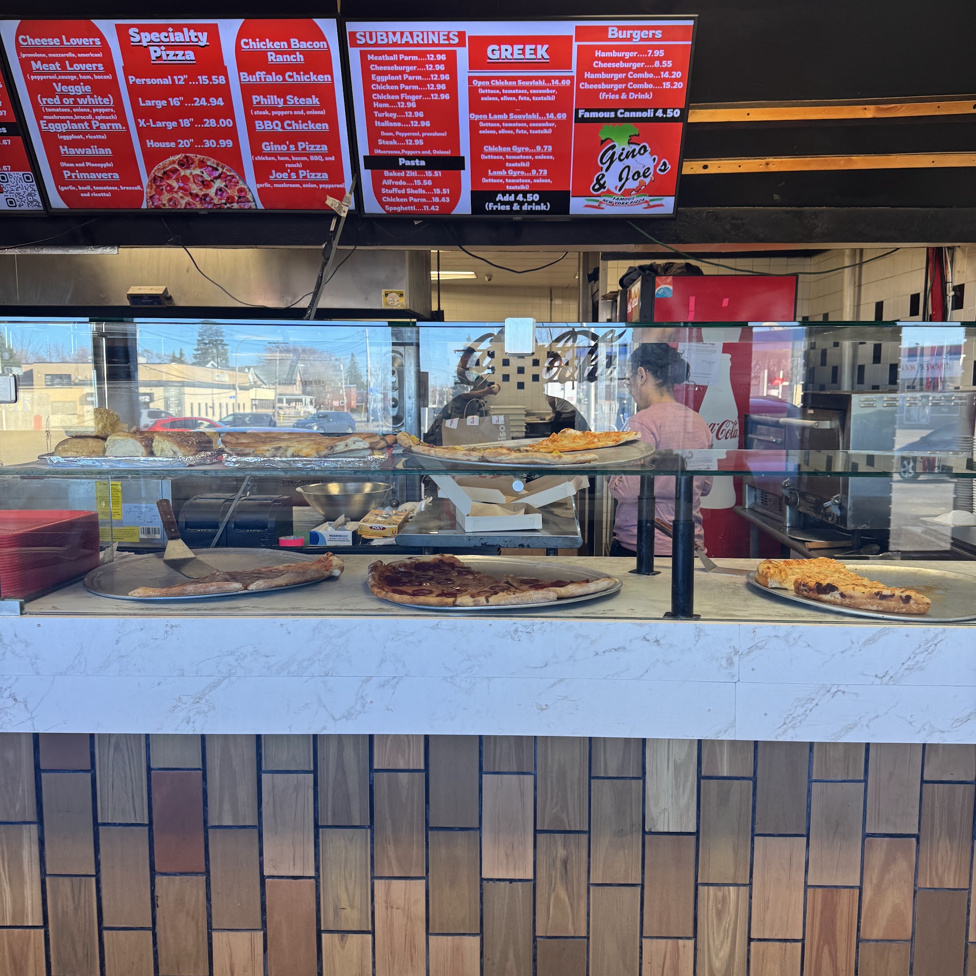 Gino and Joes Pizza Menu
