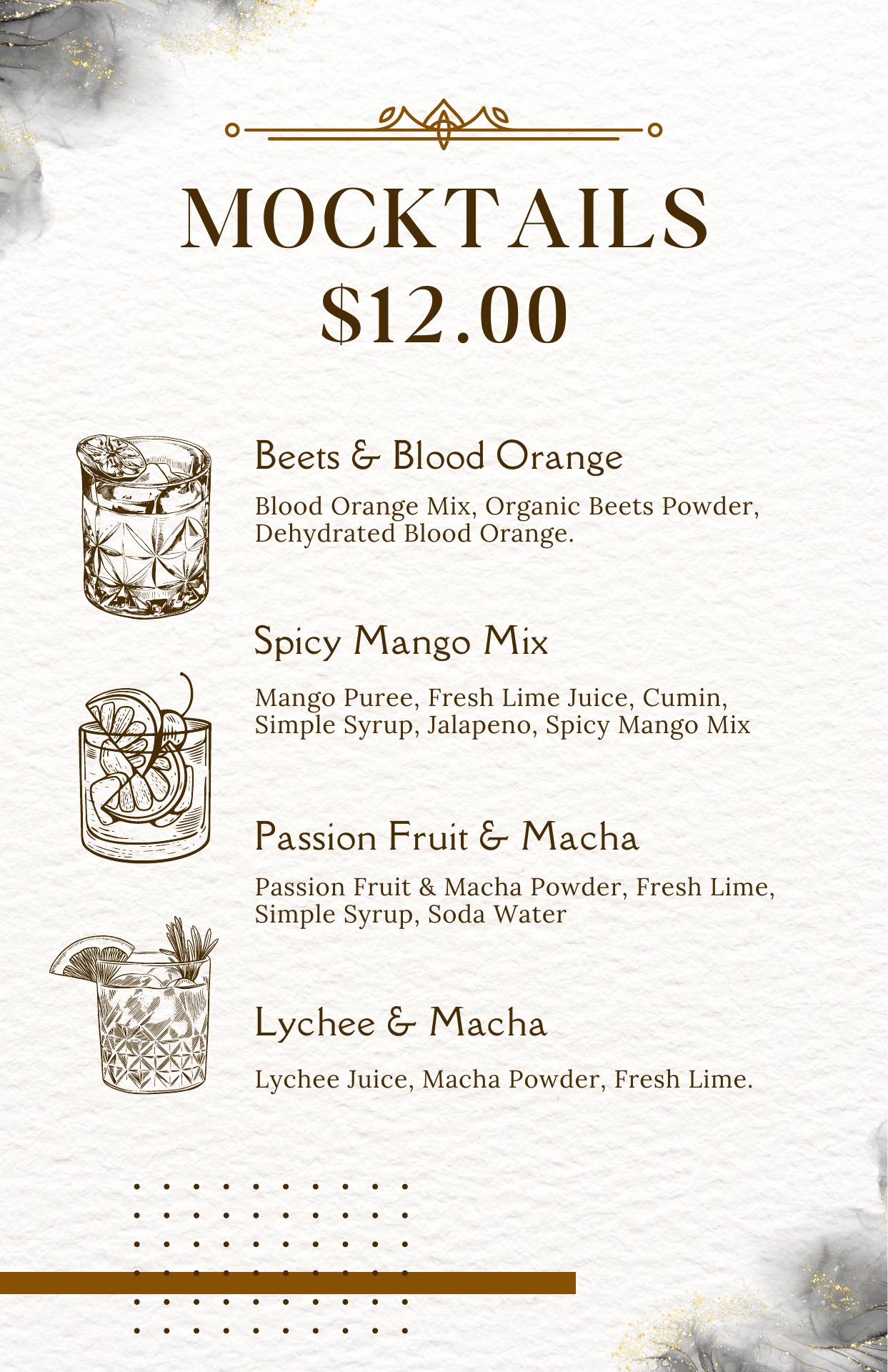 Roman Garden cafe Menu