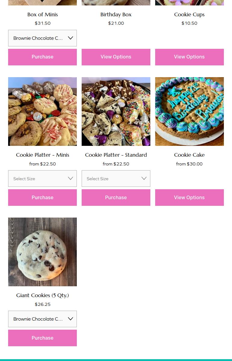 Mountain View Cookie Jar Menu