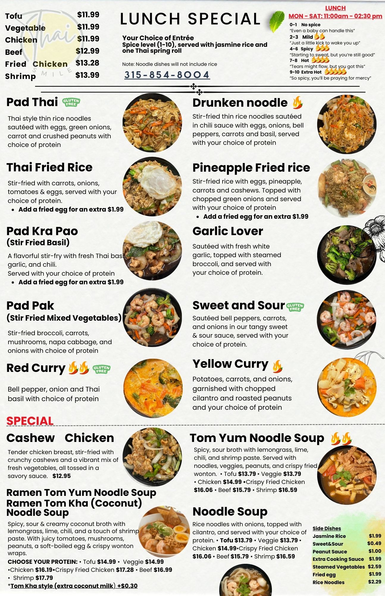 Thai Smile Menu
