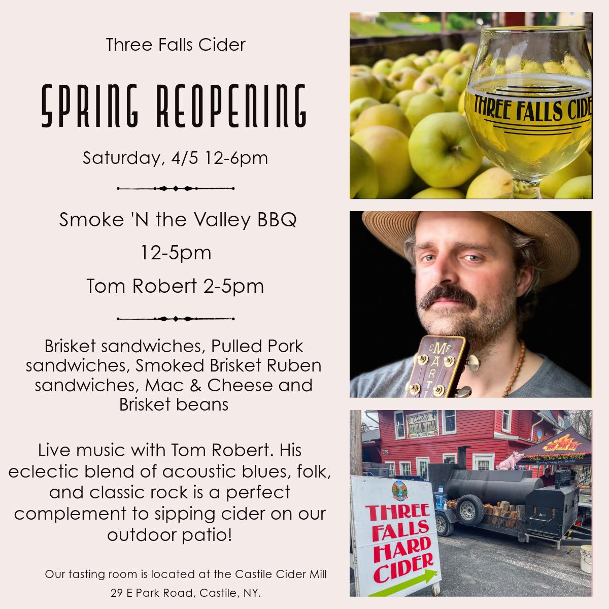 Castile Cider Mill Menu