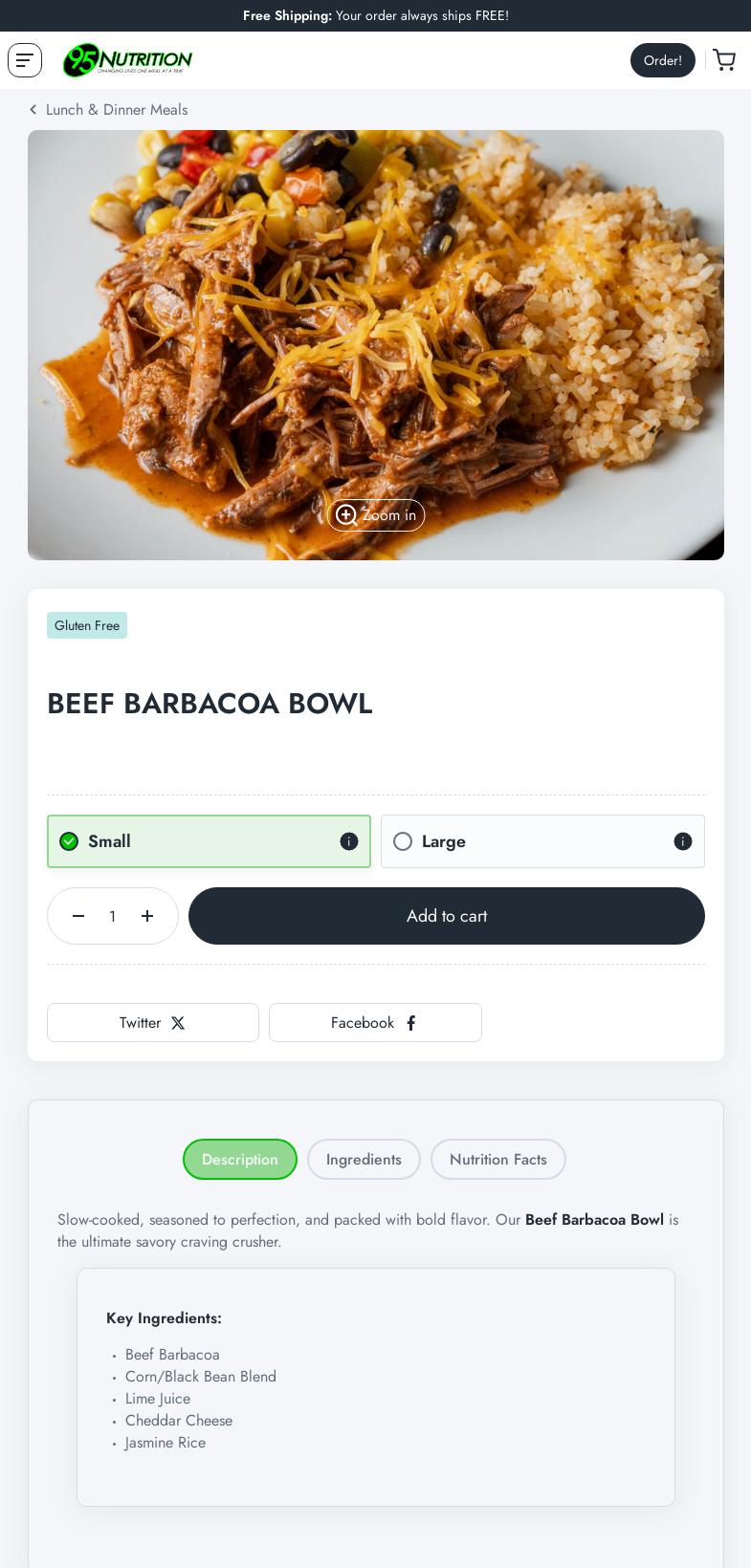 95 Nutrition - Cheektowaga Menu
