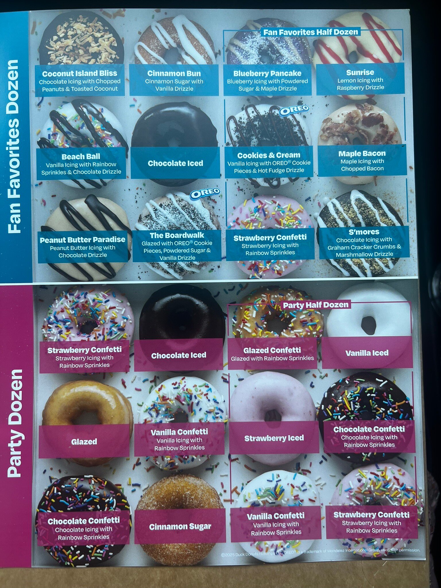 Duck Donuts Menu