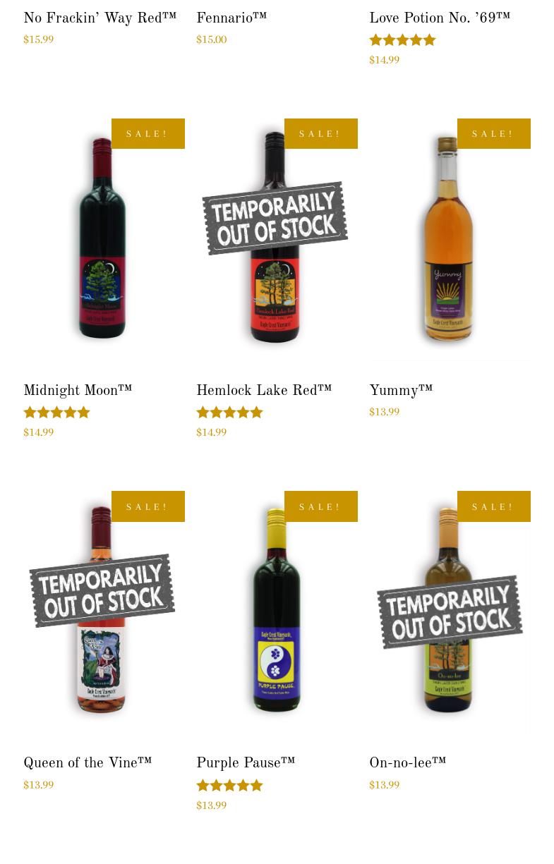 O-Neh-Da and Eagle Crest Vineyards Menu