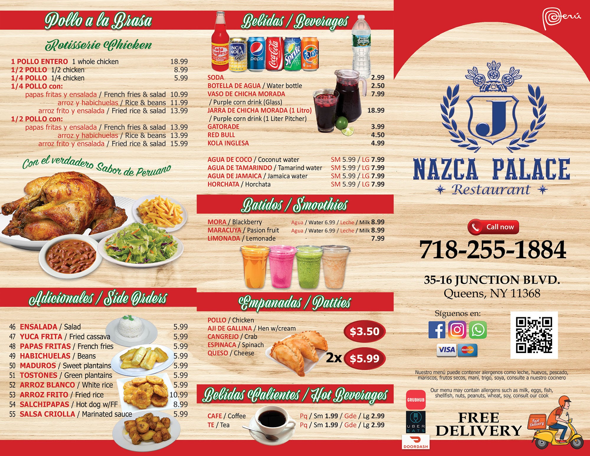 J Nazca Palace Menu