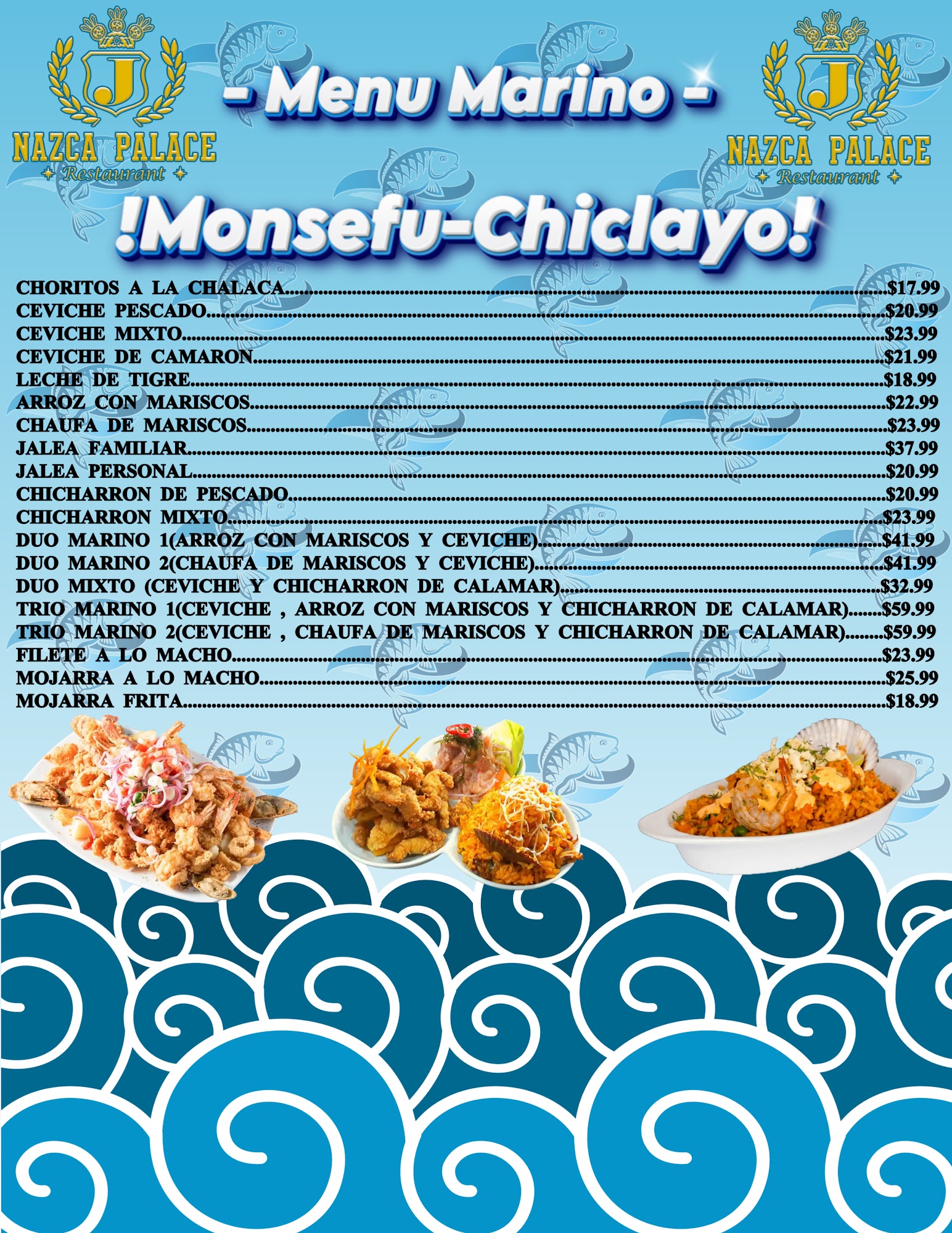 J Nazca Palace Menu