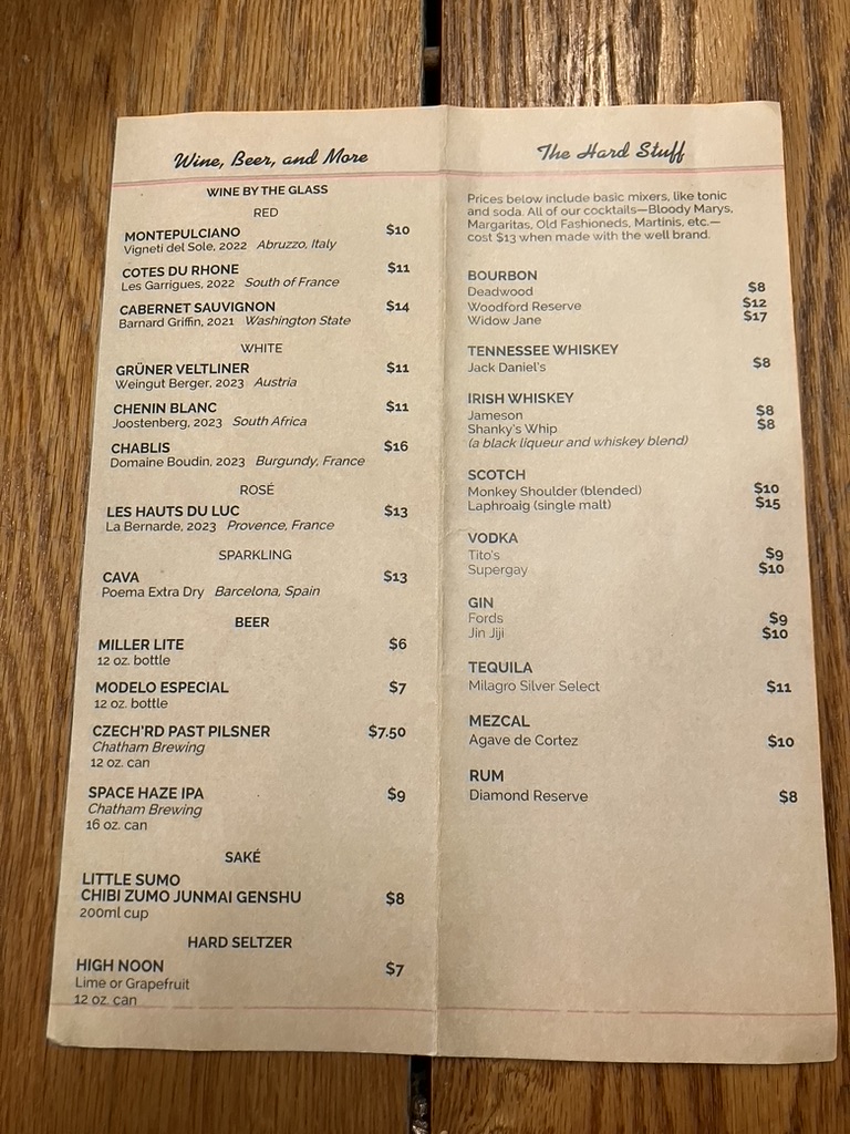 Ravish Liquors Menu