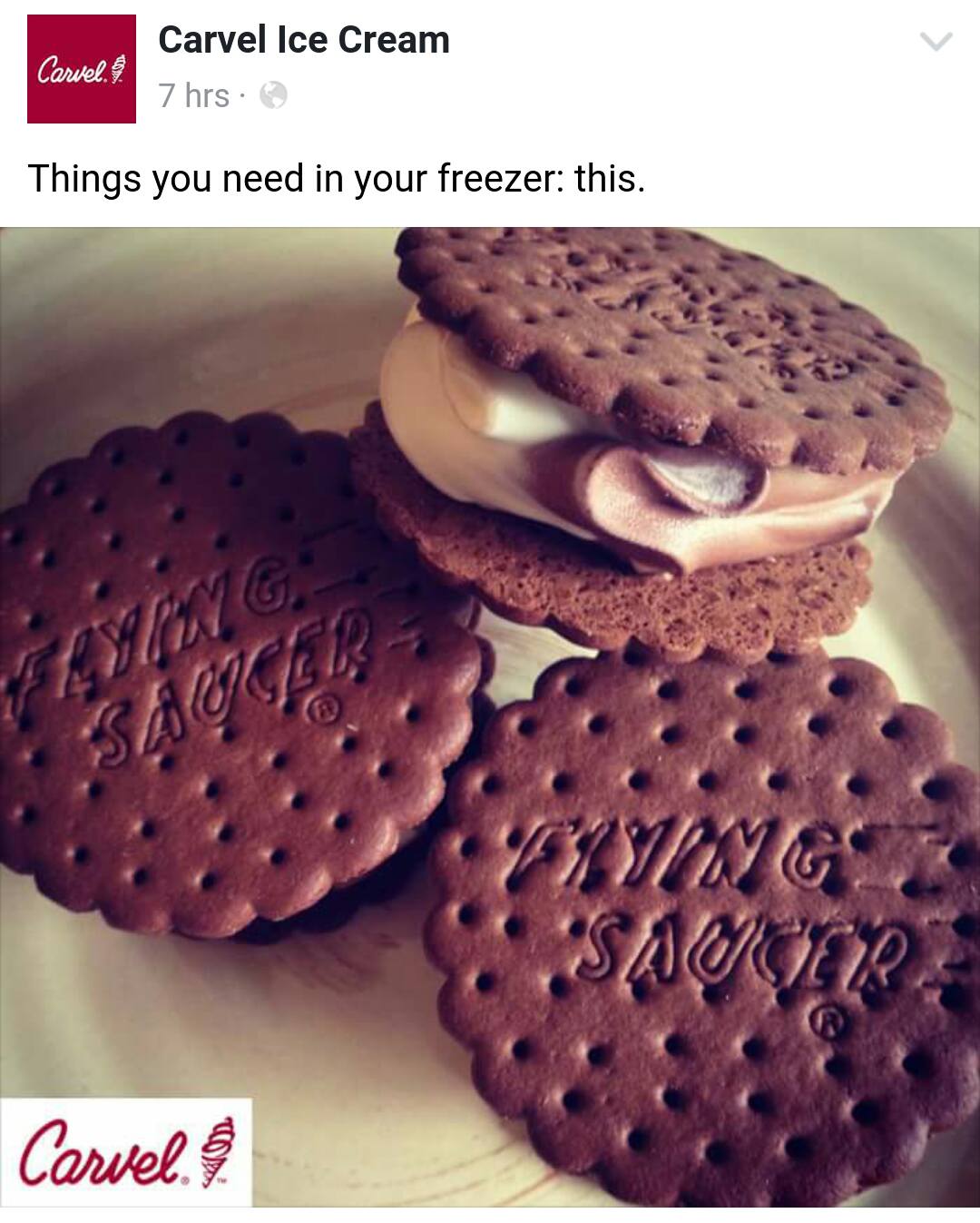 Carvel Menu