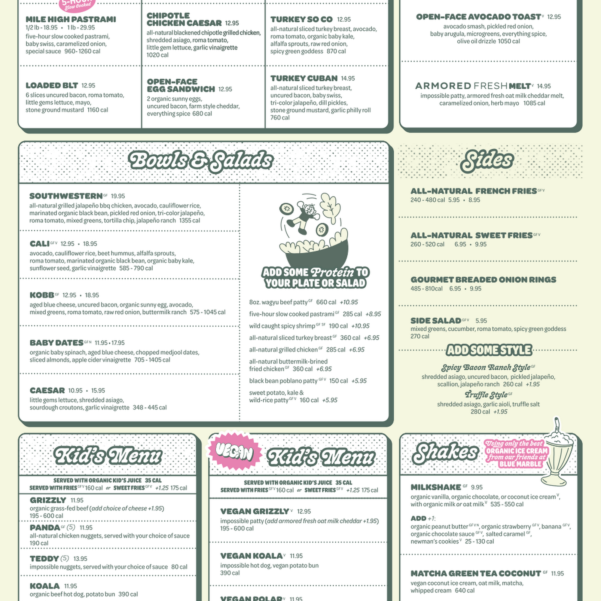 Bareburger Menu