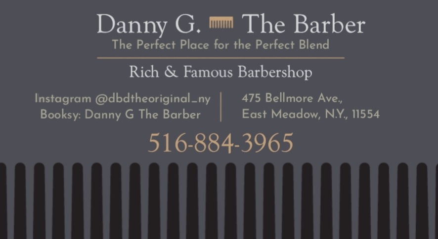 Danny G the Barber 475 Bellmore Ave, East Meadow New York 11554