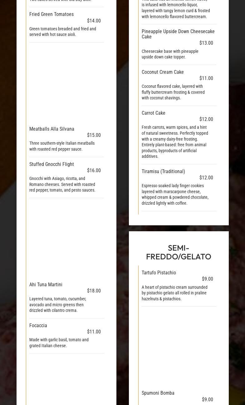 Spritz 146 Menu