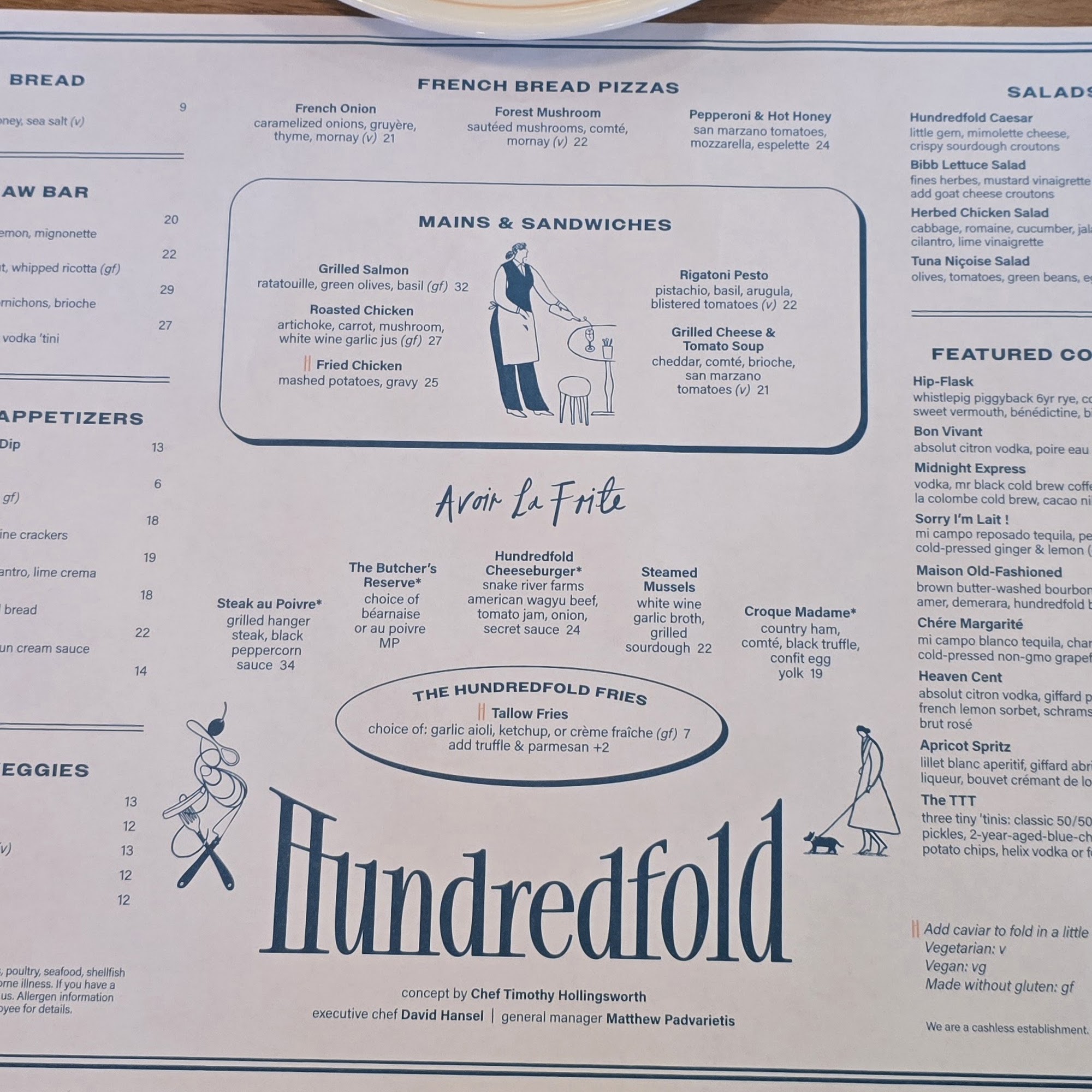 Hundredfold Menu
