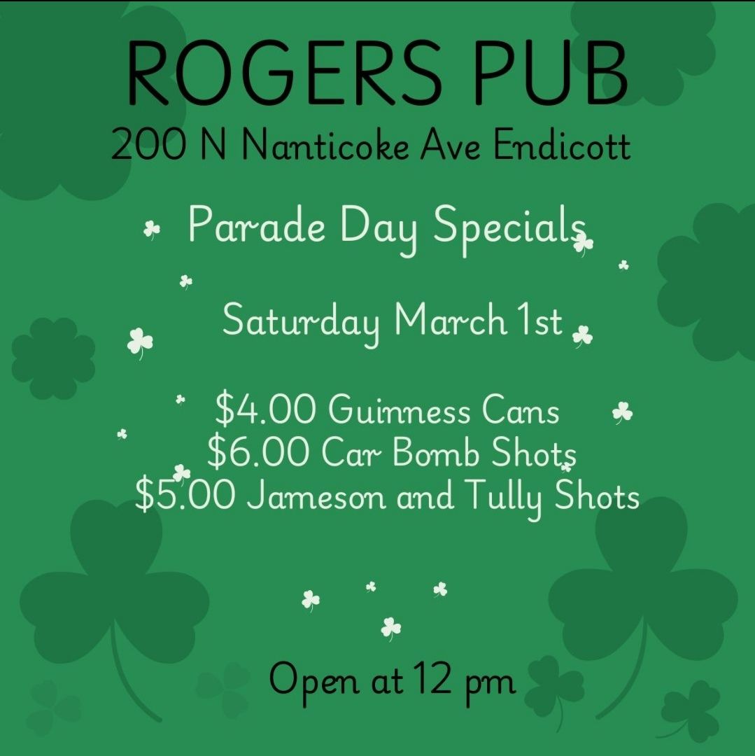 Rogers Pub Menu