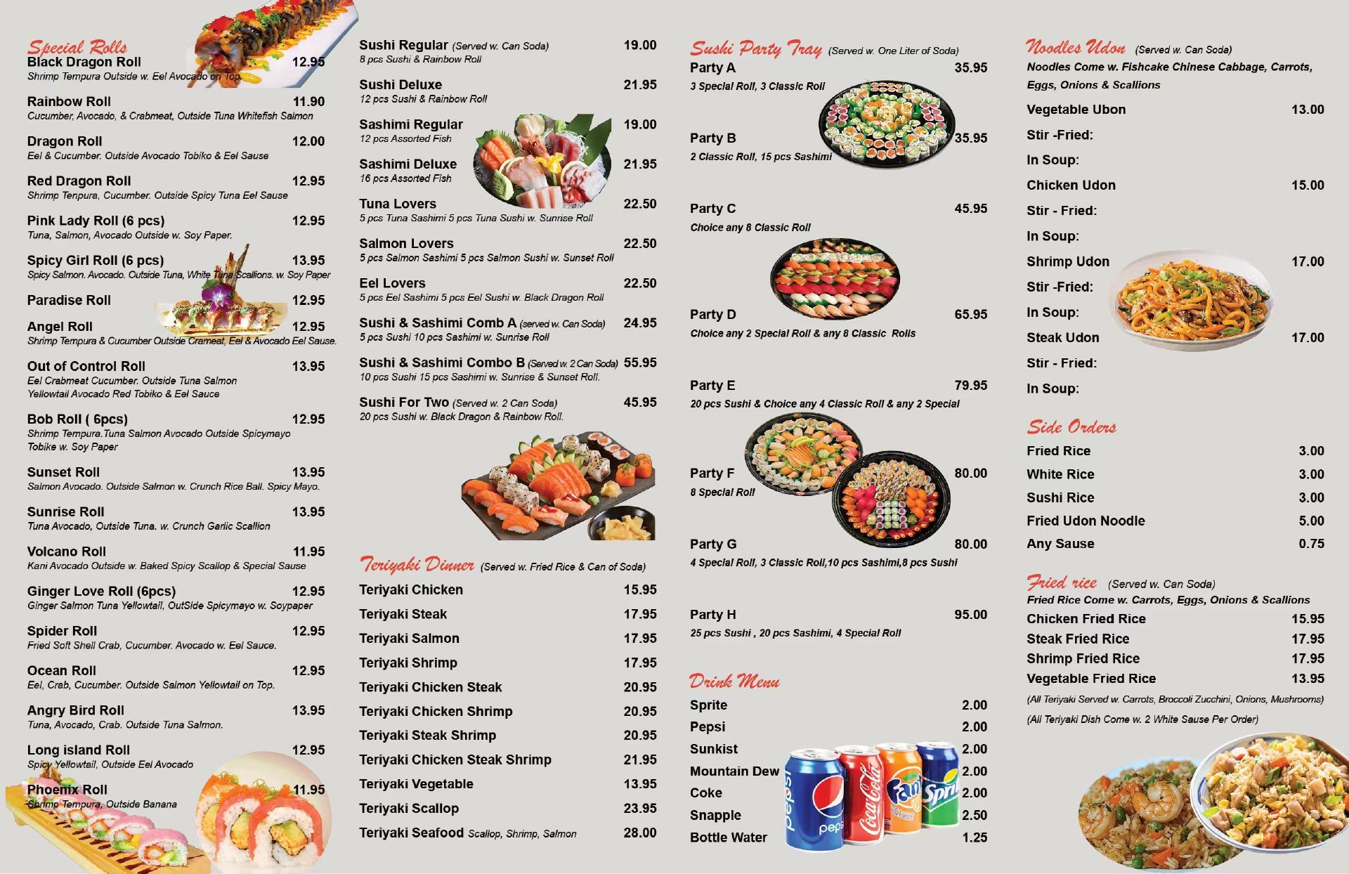 Sushi Kitchen Menu