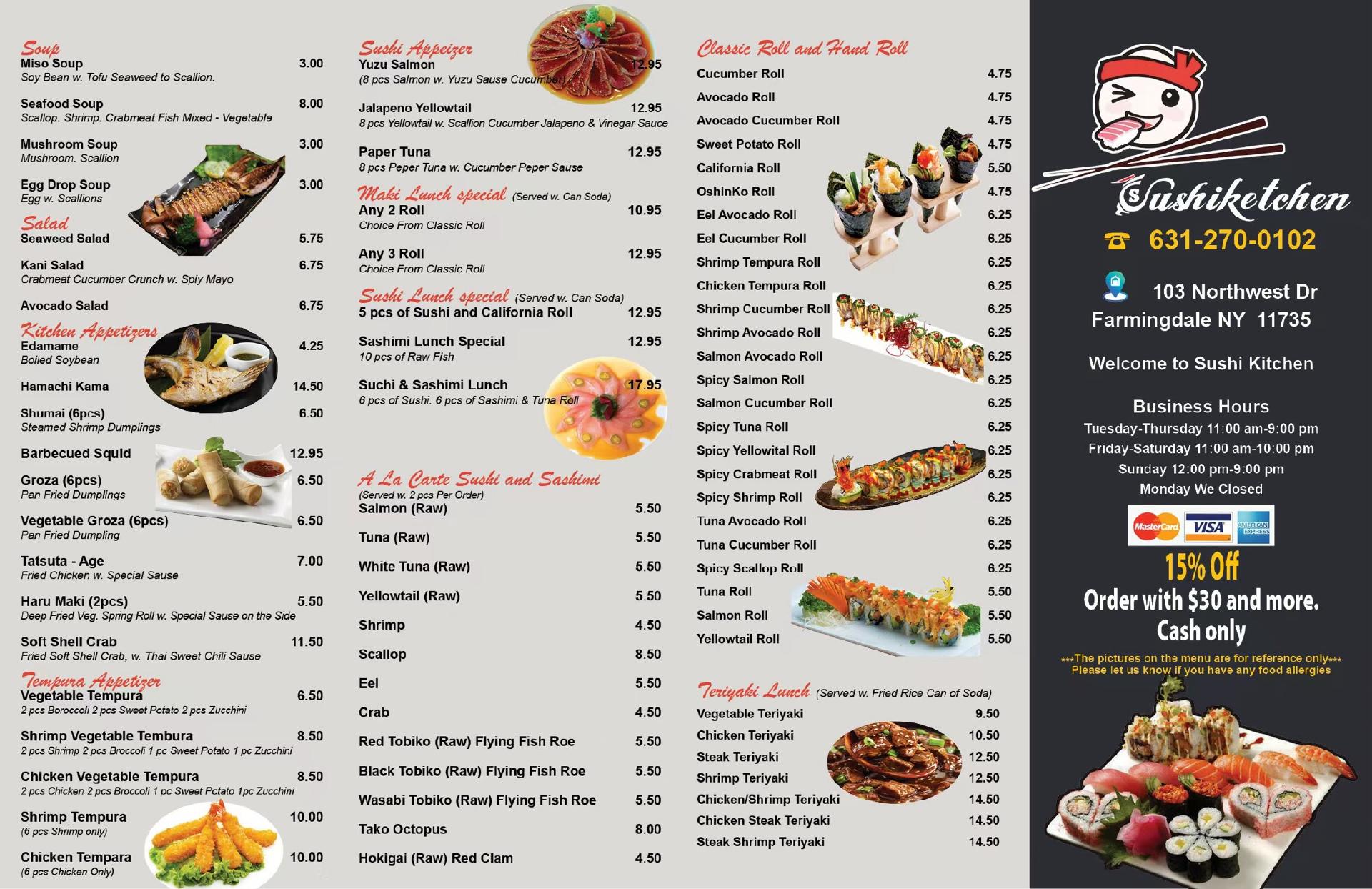 Sushi Kitchen Menu