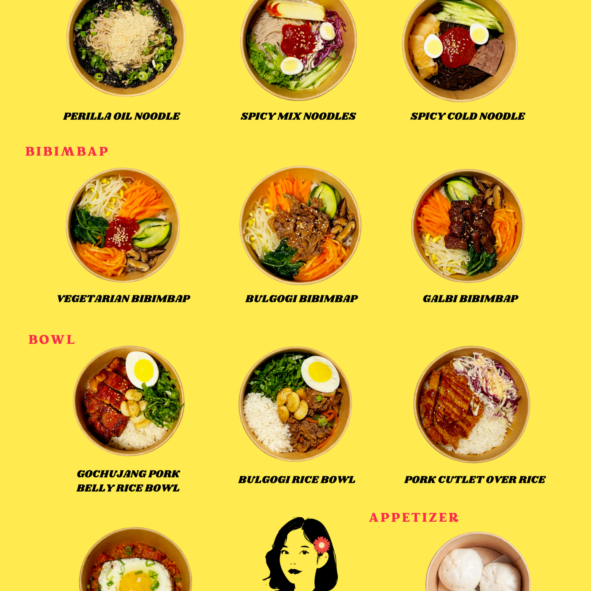 Sunny Korean Food Menu