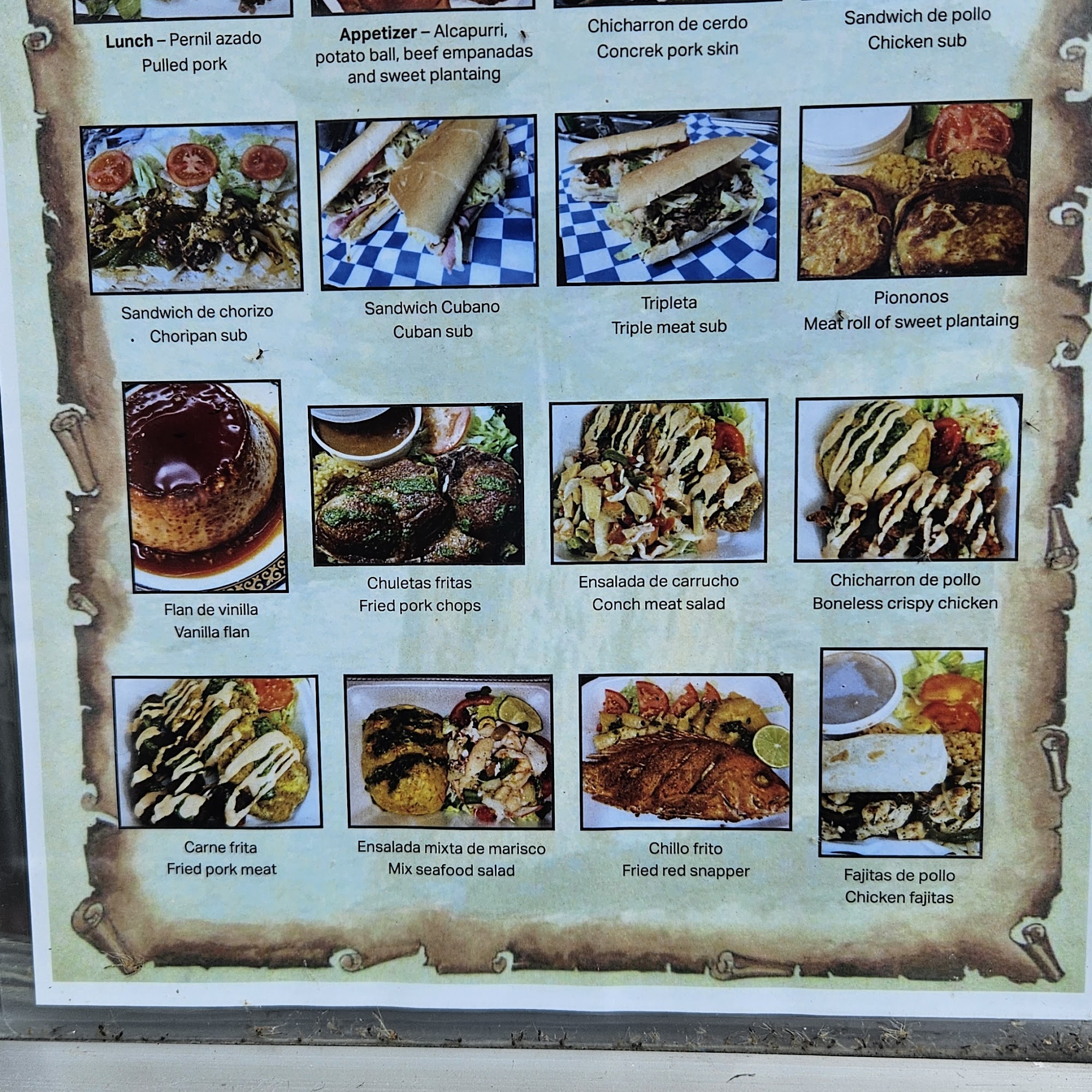 Ester’s Son’s Kitchen Menu