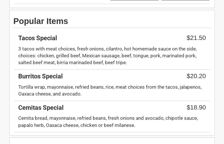 Atlixco Hamptons Deli Menu
