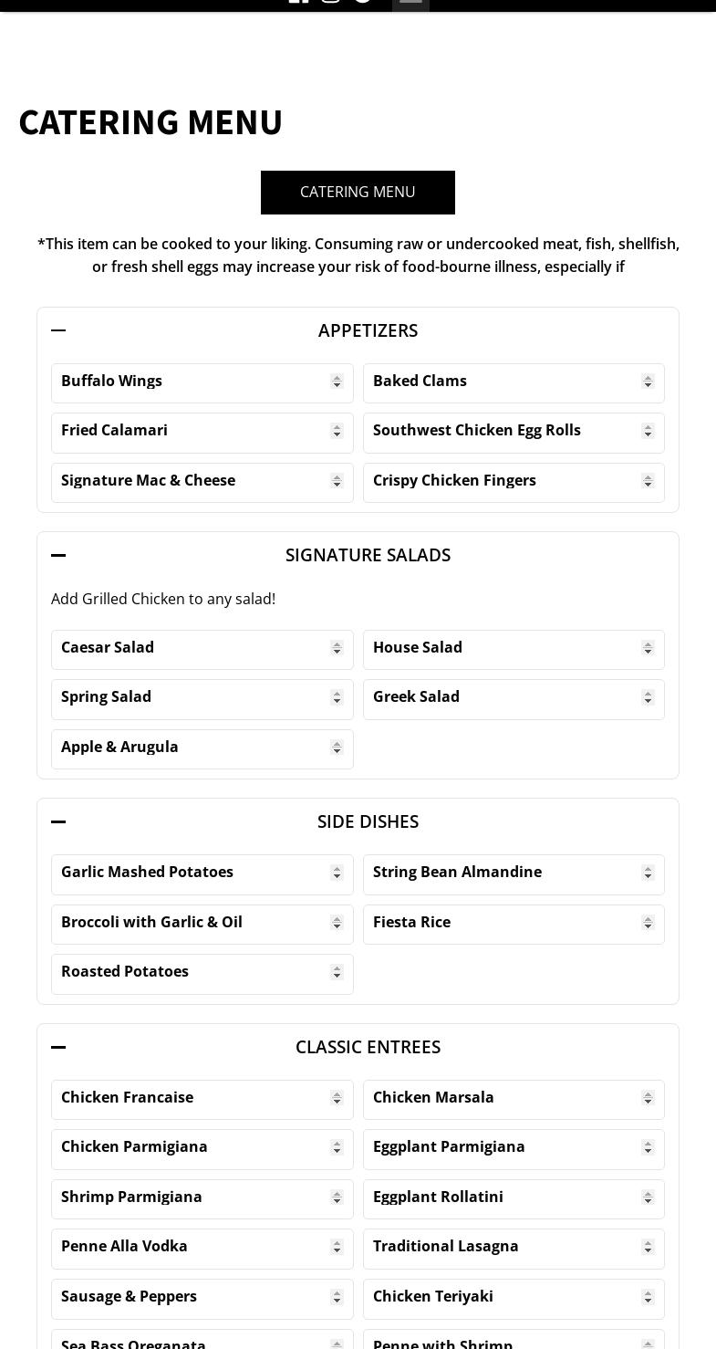 Jameson's Bar & Grill Menu