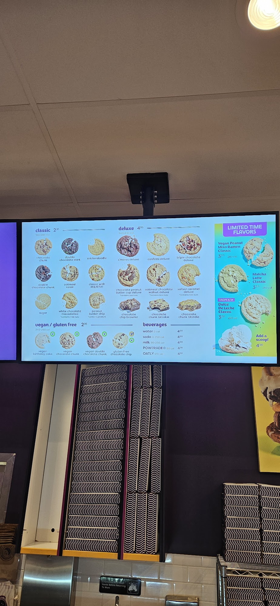 Insomnia Cookies Menu