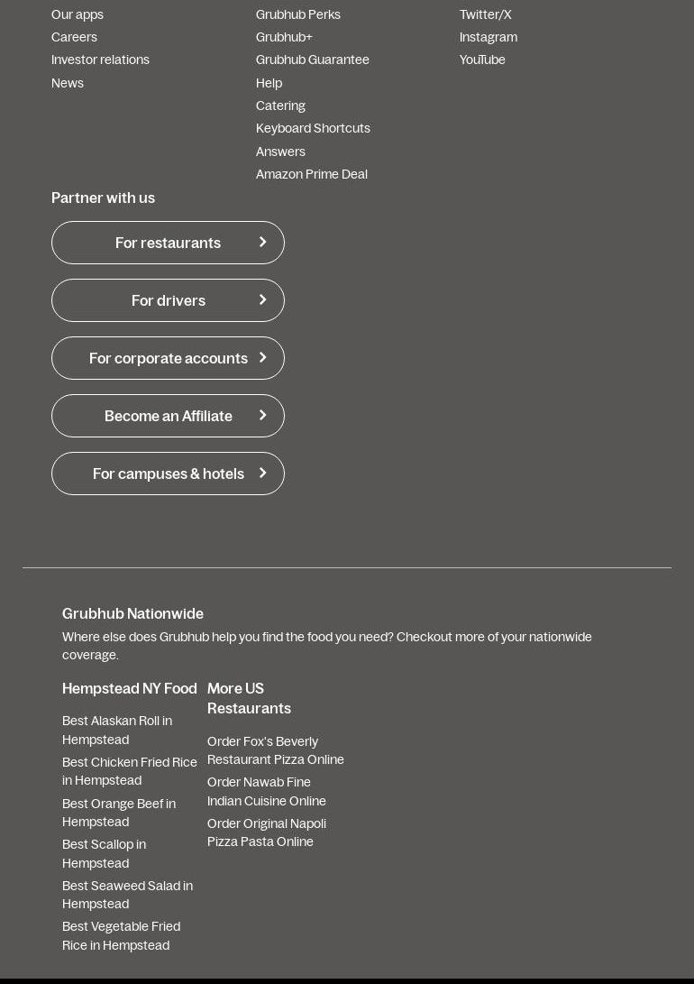Carina Deli Inc. Menu