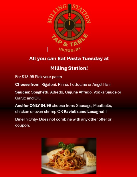 Milling Station Tap & Table Menu